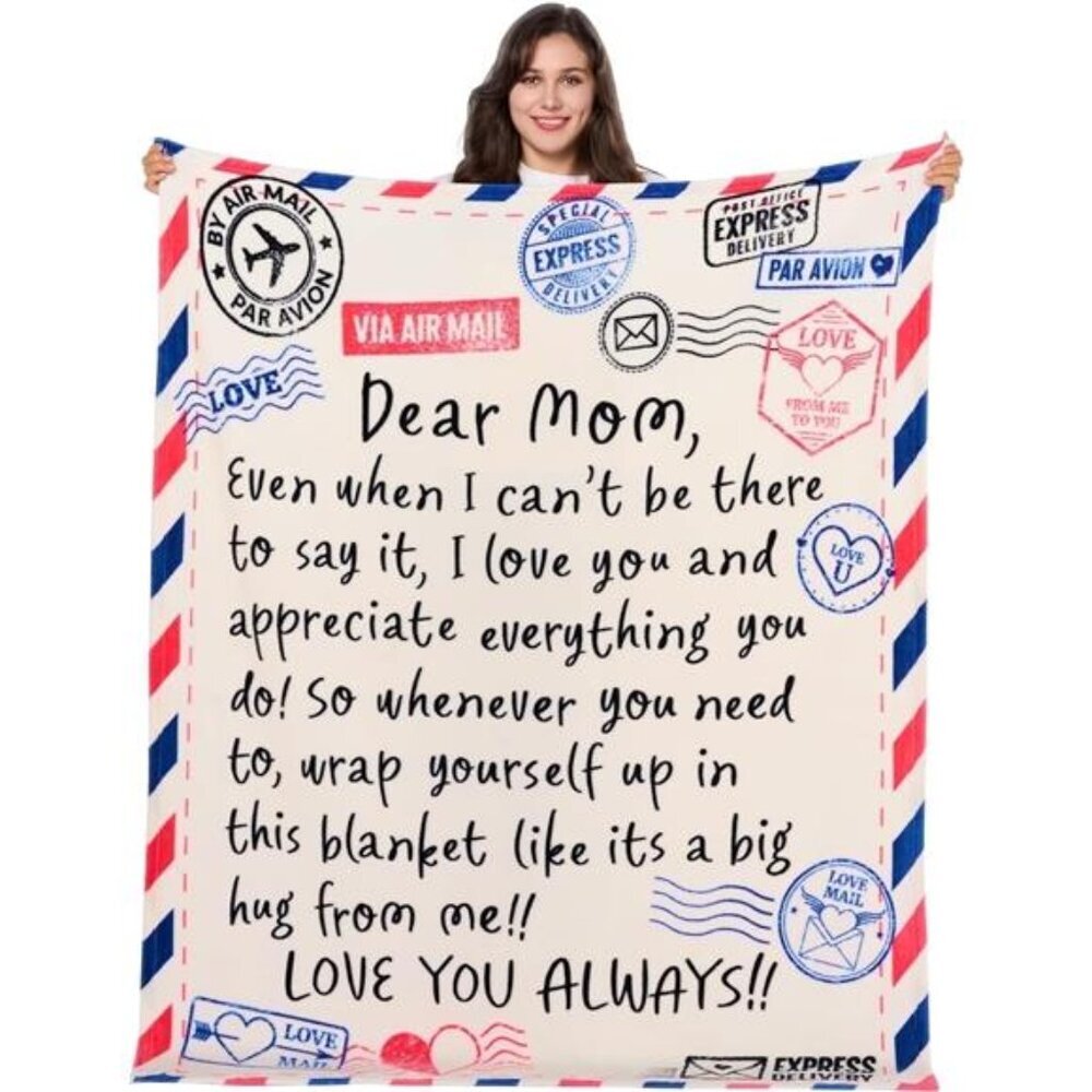 Blanket for Mom 50" x 60" Soft Flannel Throw Blanket Birthday Mother's